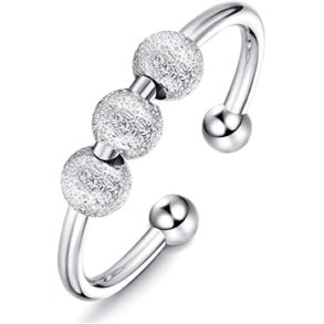 Fidget Antistress Ring - Slv - Justerbar (se video)
