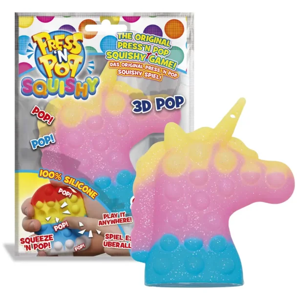 Pop It CRAZE Press'n Pop Pop-it Game  Enhjrning 3D