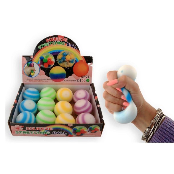 Squeeze Stretching Ball 6 cm Assorteret Farver