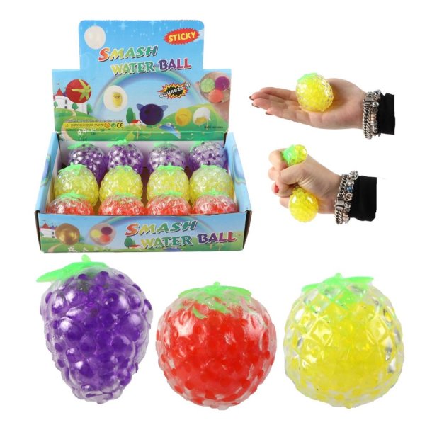 Squishy Stress Frugt Med Vandperler