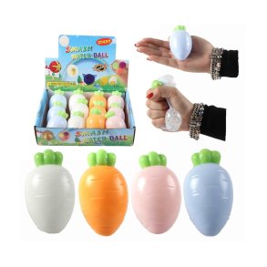 Squeeze Ball Gulerod Med Beads Assorteret Farver