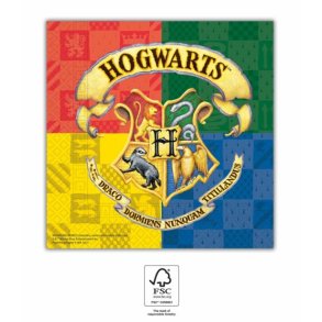 20 stk. 2-lags Servietter 33x33 cm FSC  Harry Potter Hogwarts Houses