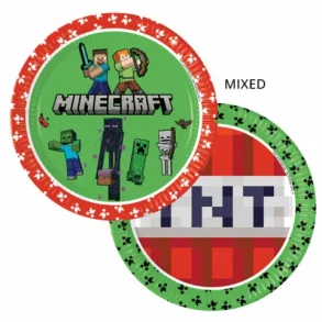 8 Paper Plates 23cm FSC Next Generation � Minecraft
