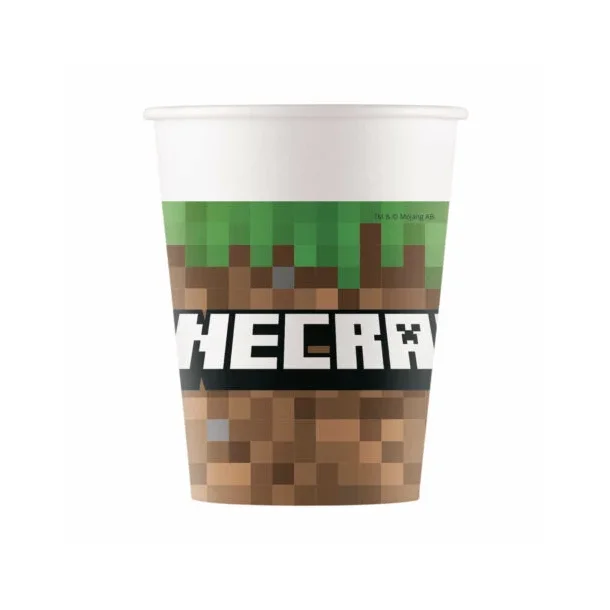 8 Paper Cups FSC 200ml � Minecraft