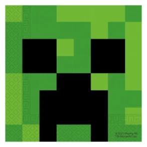 20 2-Ply Paper Luncheon Napkins 33x33cm FSC - Minecraft