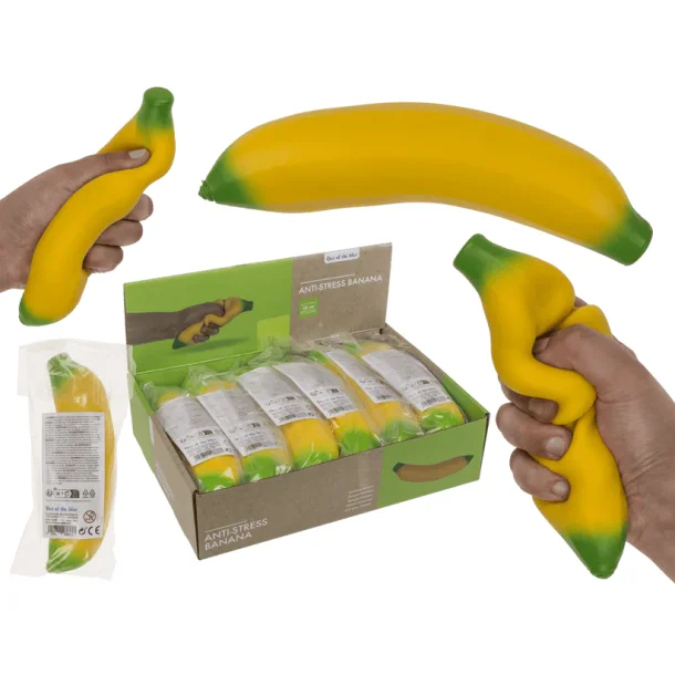 Anti Stress Banana � Sjov Squeeze Banan Fidget Toy