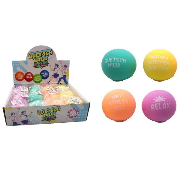 Anti-Stress Squeeze Bold med Tekst 7 cm