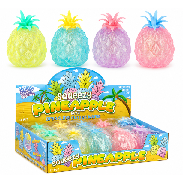Anti-Stress Squeezy Ananas Med Vandperler (Orbeez)