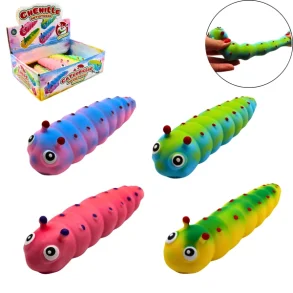 Antistress Caterpillar Stretchy 15 cm � Farverig Stretch Larve Fidget Toy