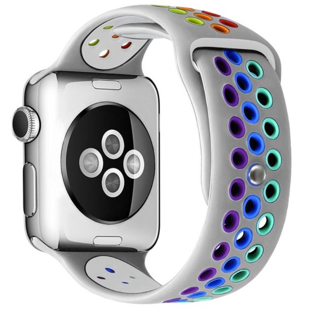 Apple Watch 2 farved rainbow Silikone 42/44/45/49- Gr