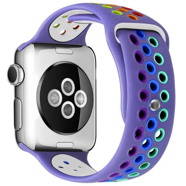 Apple Watch 2 farved rainbow Silikone 42/44/45/49- Lilla