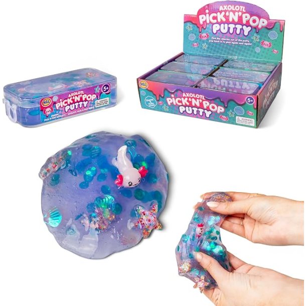 Axolotl Pick N Pop Putty � Slime med Axolotls &amp; Mix-Ins