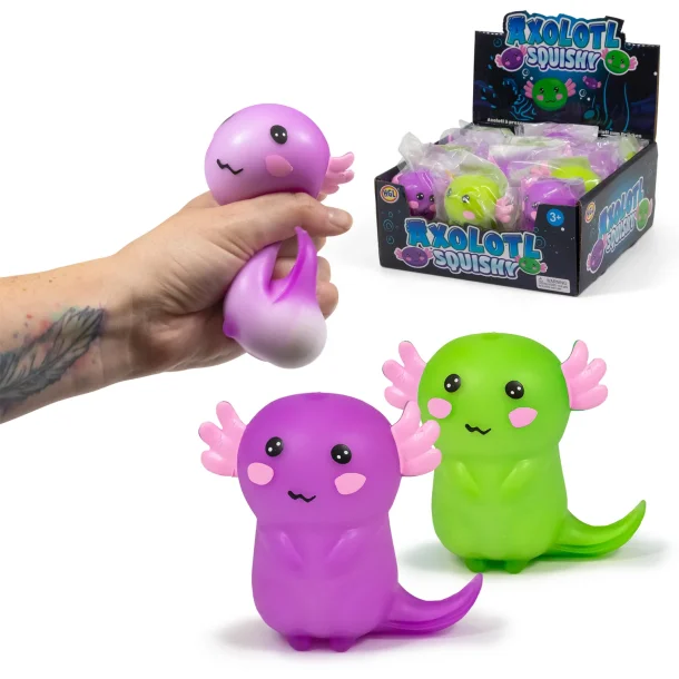 Axolotl Squishy – Klem dig til ro med den sødeste vandven!