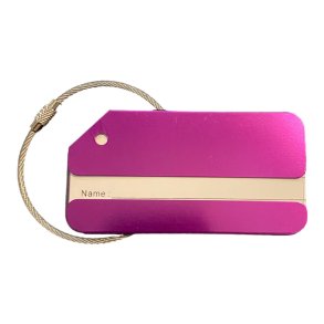 Bagagemrke Metal Lilla