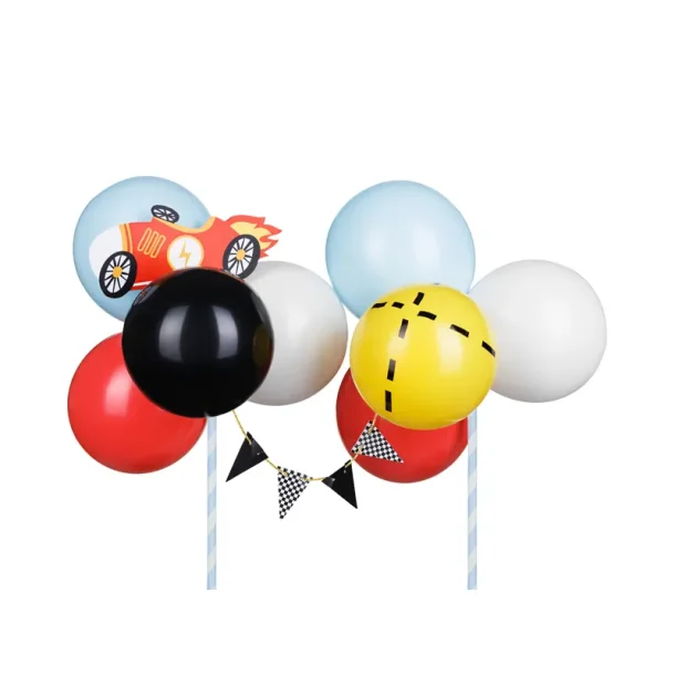 Ballon Cake Topper � Racerbil (mix, 29 cm)