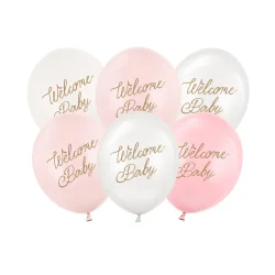 Balloner � Welcome Baby (30 cm � Pink Mix � 6 stk)