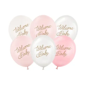 Balloner � Welcome Baby (30 cm � Pink Mix � 6 stk)