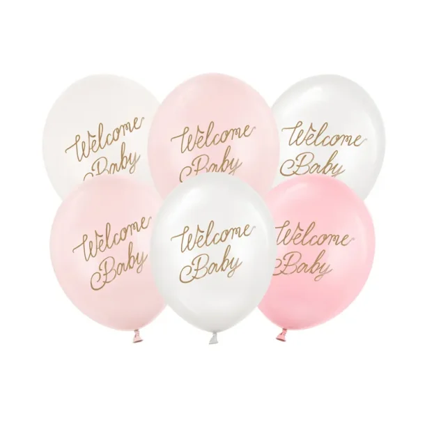 Balloner � Welcome Baby (30 cm � Pink Mix � 6 stk)