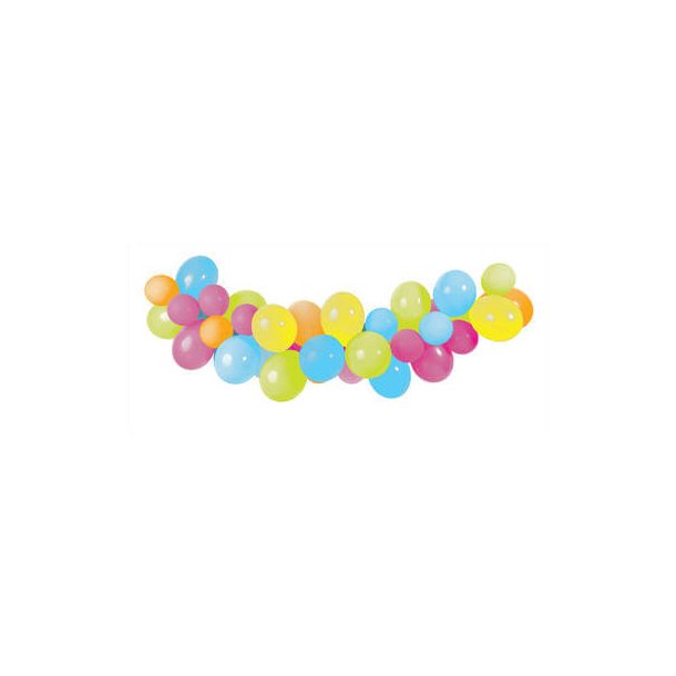 Balloon Arch/ Ballon Lysebl, Limegrn, Orange, Pink Og Gul. 3 Meter