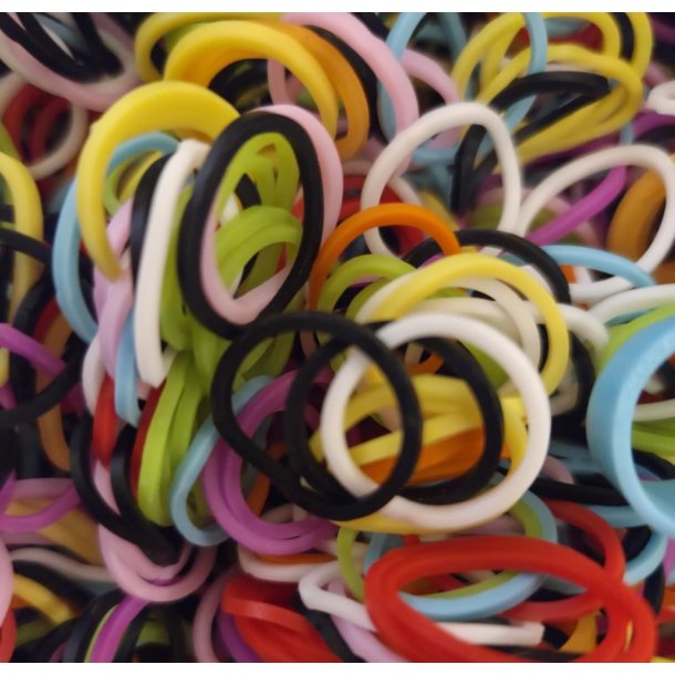 Blandet farver Loom Bands I Pose Med 600 Stk.