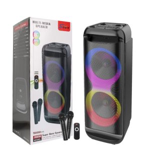 Bluetooth Party H�jtaler 40W med RGB Lys & Mikrofon