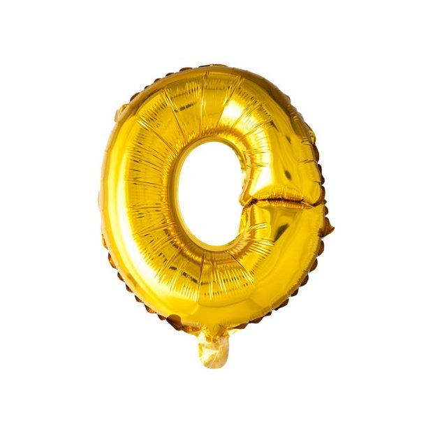  Bogstavs Folieballon "O" -  Guld - 41cm