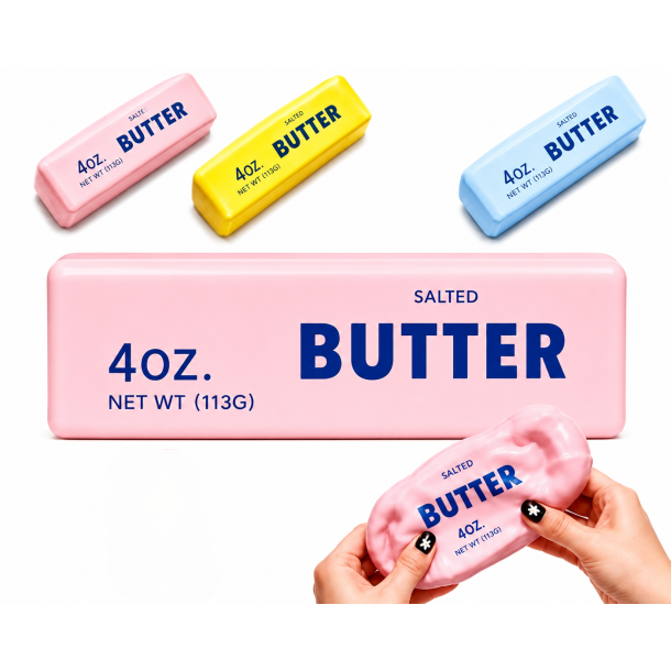 Butter Crunch Stressbold 14 cm � Vaseline Fyld � Assorterede Farver