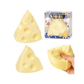 Cheese Trekantet Squishy 5 cm � Vaseline Fidget Ost
