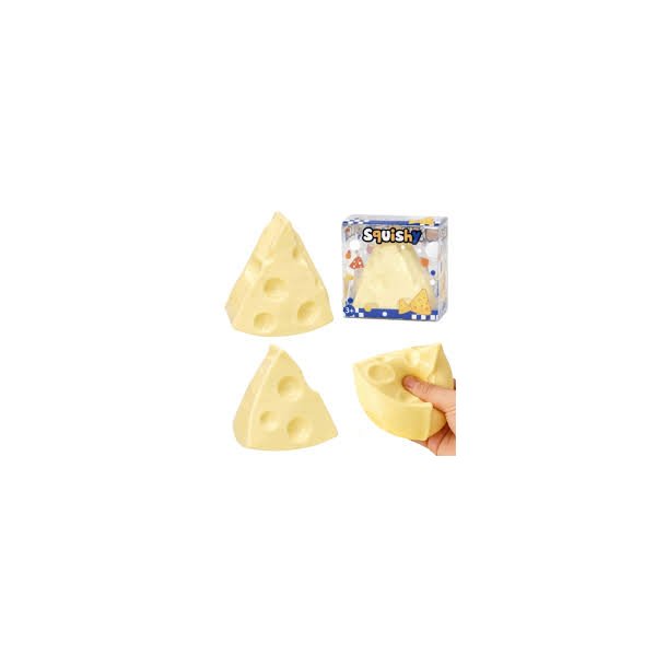 Cheese Trekantet Squishy 5 cm � Vaseline Fidget Ost