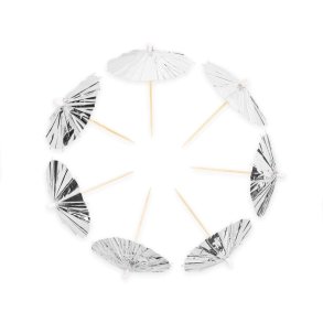 Cocktail Parasoller- Slv -10stk - 10 cm