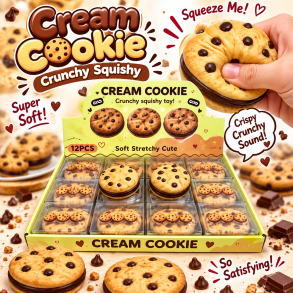 Cream Cookie Crunch Squishy med Vaselinefyld