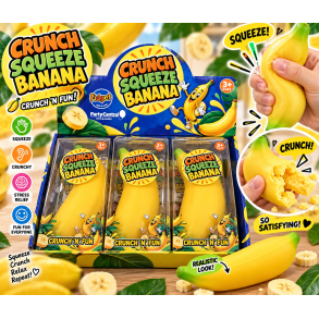 Crunch Banana Stressbold med Vaselinefyld