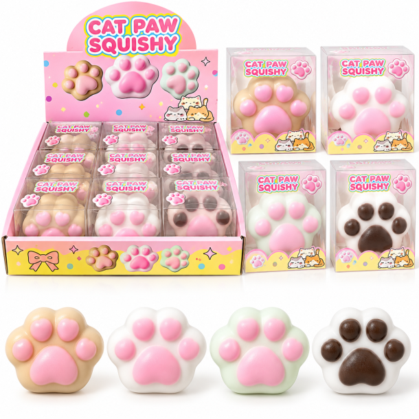 Crunch Cat Paw Vaseline Crunch Stressbold 9 cm Assorteret