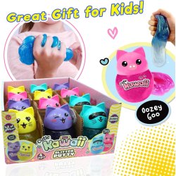 Cutie Kawaii Kitty Putty � Glitter slim i s�d kattebeholder