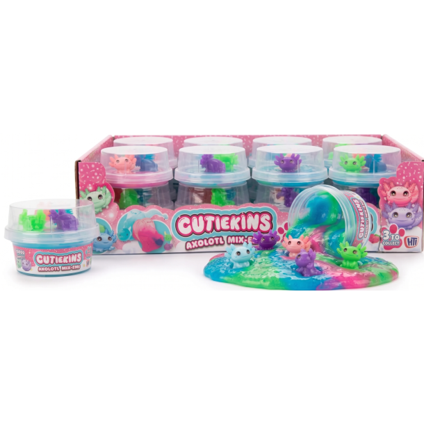 Cutiekins Axolotl Mix-Ems � Mini Squishy Axolotl i b�tte