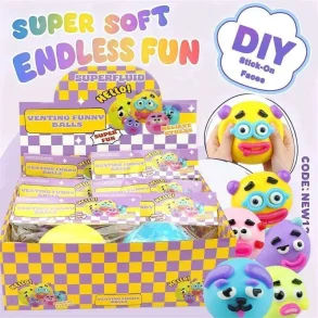 DIY Marshmallow Stressbold � K�mpe Bl�d Fidget med Ansigtsdele
