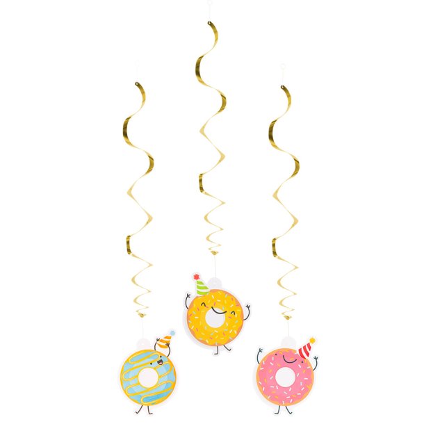 Dekorations Swirls Donut 3 Designs (85 Cm)