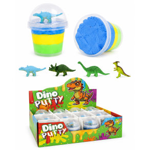 Dino Putty Bounce � 3 farvet putty med dinosaur figur