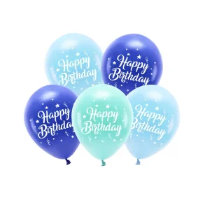 Eco Balloons 26 cm, Happy Birthday, bl�