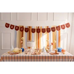 Felt Banner  Happy Birthday (brun, 3 m)