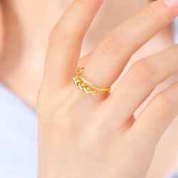 Fidget Antistress Ring - Guld - Justerbar  (se video)