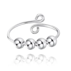 Fidget Antistress Ring - Slv - Justerbar  (se video)