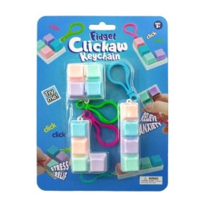 Fidget Clickaw N�glering � Tastatur Klik Fidget Toy med N�glering