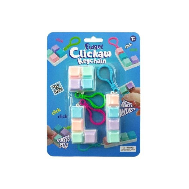 Fidget Clickaw N�glering � Tastatur Klik Fidget Toy med N�glering