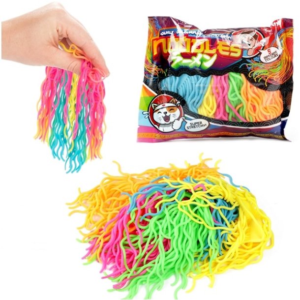 Fidget Toys: FUN Noodles  Curly Colorful  Super Stretchy