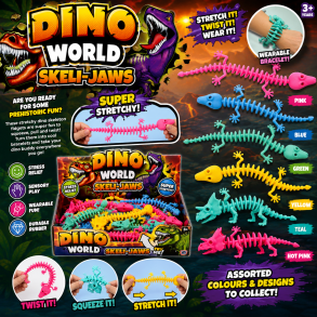 Fidget Toys: Monkey Noodles Dino Skel-Jaws Stretch Dino