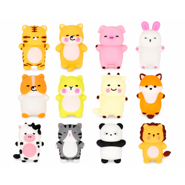 Fidget Toys: Squishy Buddie I Pose Assorterede Kawaii Figurer