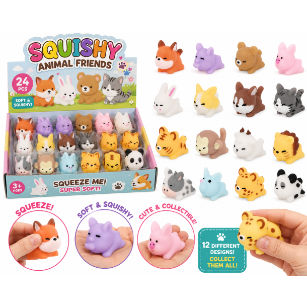 Fidget Toys: Squishy Buddie I Pose med Running Animal - 1stk