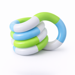 Fidget Toys: Tangles Bl� / Gr�n / Hvid