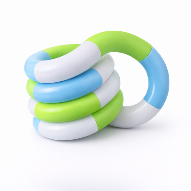 Fidget Toys: Tangles Bl� / Gr�n / Hvid